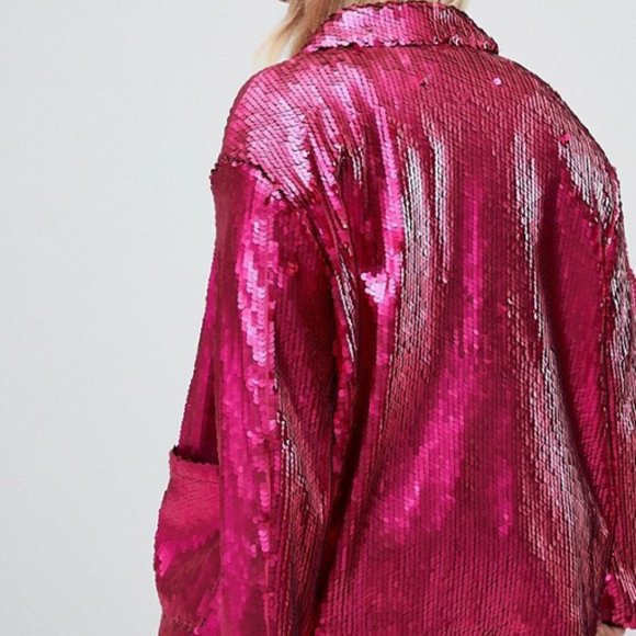 ASOS DESIGN Sequin Jacket - Picture 3 of 4